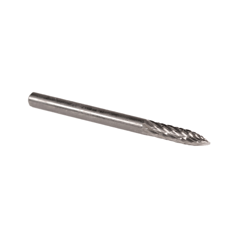 Fresa de carburo, 3 mm de diámetro, fresa SG-44 D/C, extremo con radio en forma de árbol, canal de 13 mm (L), vástago de 3 mm