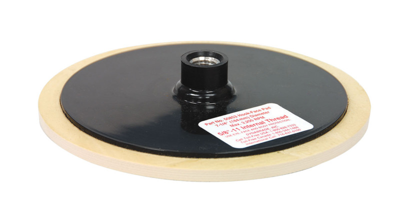 Disco de lijado para seco y húmedo sin aspiración, de 7-1/4" (184 mm) de diámetro, con superficie de ganchos y pelo corto