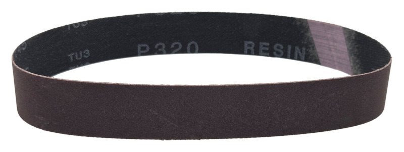 1" (25 mm) de ancho x 18" (457 mm) de largo. Cinta DynaCut de grano 320, A/O.