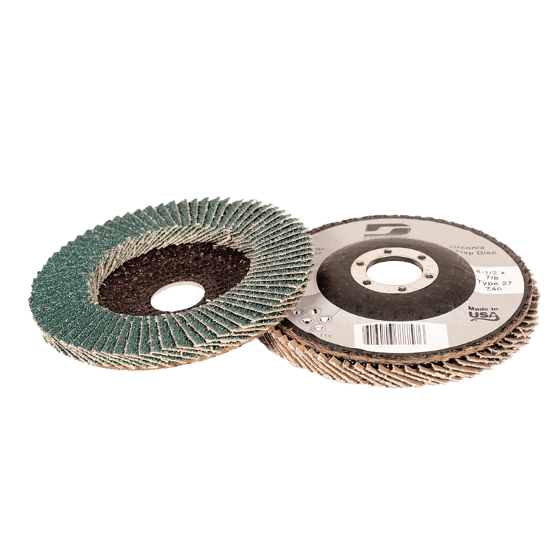 Disco de láminas DynaCut tipo 27 Z/A, de 4-1/2" (114 mm) de diámetro x 7/8" de altura, grano 40, con fibra de vidrio